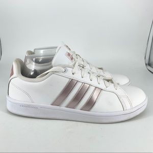 Rose Gold Adidas Shoes 